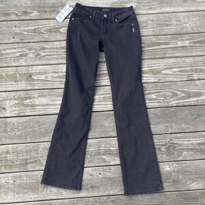 NWT Silver Jeans Suki Slim Boot Mid Rise Pockets Solid Black Size W27/L33 Womens